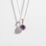 MATRIX HALO NECKLACE | AMETHYST