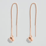 CRYSTAL NUGGET THREADER EARRINGS