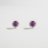 MATRIX HALO STUDS | AMETHYST