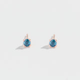 PRONG STUDS | 14K GOLD & AQUAMARINE