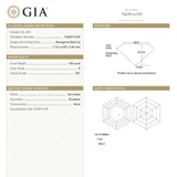 1.00ct 7.15x6.05x3.04mm GIA VS1 H Hexagon Step Cut 21965-01