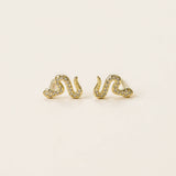 PAVE SNAKE STUD EARRINGS