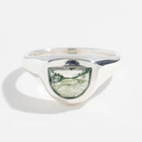 LUNA RING | STERLING SILVER & MOSS AGATE