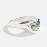 LUNA RING | STERLING SILVER & MOSS AGATE