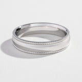 5MM WEDDING BAND | 14K GOLD | MILGRAIN EDGES