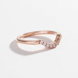 PAVÉ ARC 9 STONE CONTOUR BAND | 14K GOLD & DIAMOND
