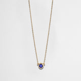 TANZANITE BEZEL NECKLACE | GOLD