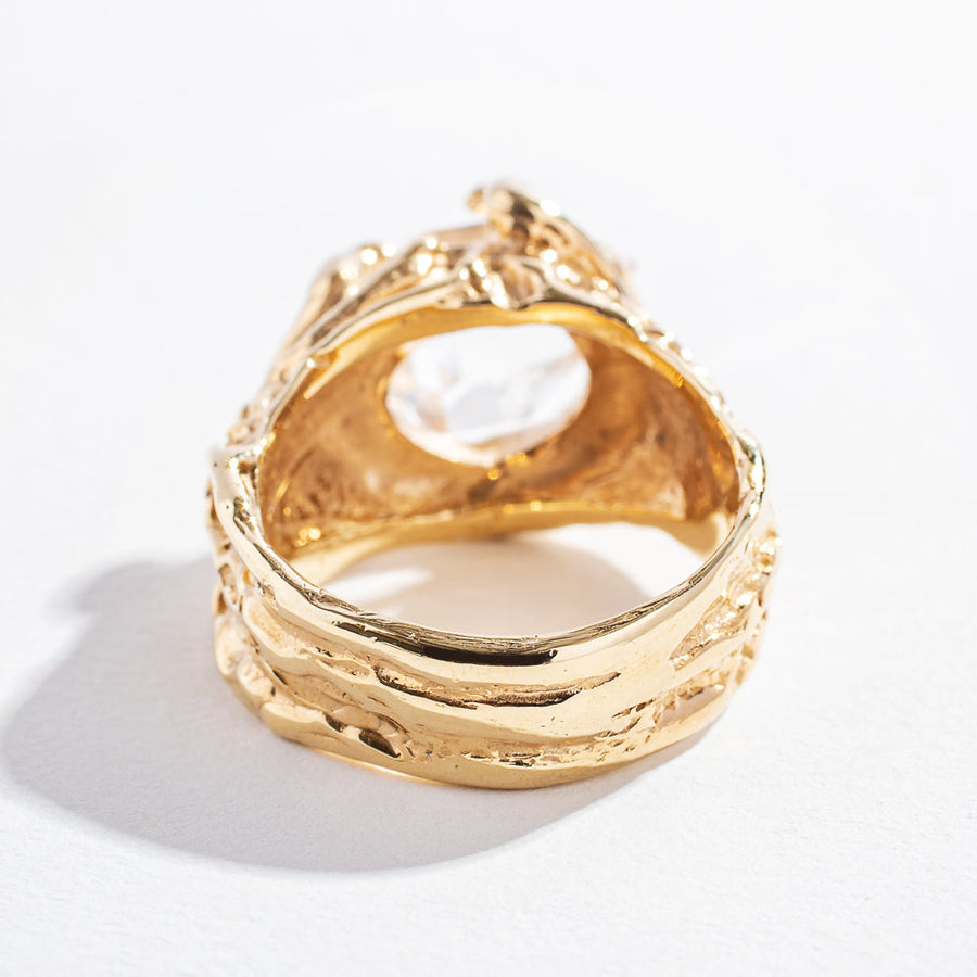 CALDERA RING | 14K GOLD | HERKIMER DIAMOND