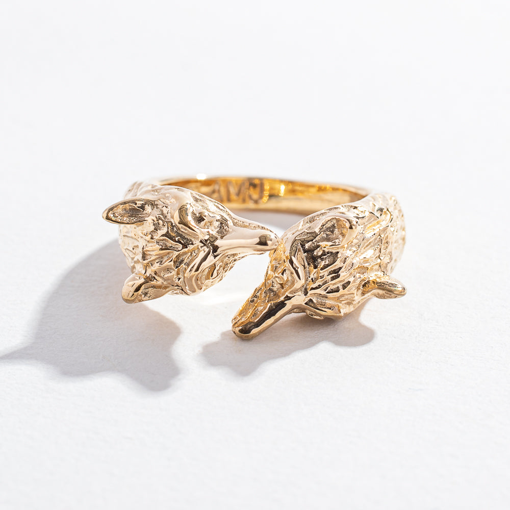 WOLF PACK RING 14K GOLD