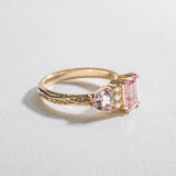BONADONNA ENGAGEMENT RING | 14K GOLD | MORGANITE & WHITE DIAMOND