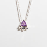 FEATHER SPEAR NECKLACE | AMETHYST