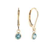 AQUAMARINE DROP EARRINGS | 14K GOLD