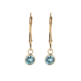 AQUAMARINE DROP EARRINGS | 14K GOLD