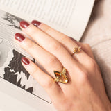 PHOENIX TEAR RING | CITRINE