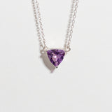 TRILLION PENDANT NECKLACE | AMETHYST