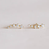 WHITE CRAWLER EARRINGS