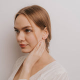 WHITE CRAWLER EARRINGS