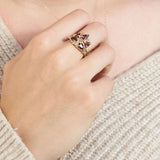 GARNET MASQUE RING | 14K GOLD & GARNET | HAYLEY ELISE JEWELRY