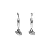 TINY CAST CRYSTAL HOOPS