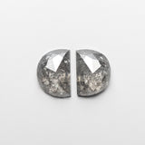 0.69cttw 2pc 5.46x3.84x1.80mm 5.32x3.90x1.93mm Half Moon Rosecut Matching Pair 22381-14
