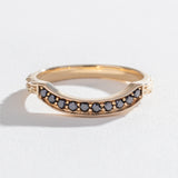 BONADONNA TEXTURED WEDDING BAND |  BLACK DIAMONDS