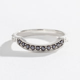 BONADONNA TEXTURED WEDDING BAND |  BLACK DIAMONDS