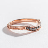 BONADONNA TEXTURED WEDDING BAND |  BLACK DIAMONDS