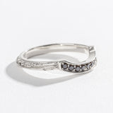 BONADONNA TEXTURED WEDDING BAND |  BLACK DIAMONDS