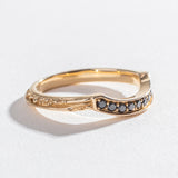 BONADONNA TEXTURED WEDDING BAND |  BLACK DIAMONDS