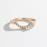 PAVÉ ARC 9 STONE CONTOUR BAND | 14K GOLD & DIAMOND