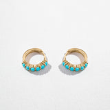 TURQUOISE HUGGIES | 14K GOLD