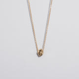 DOUBLE TERMINATED SLIDING NUGGET NECKLACE