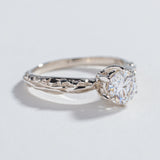 FACETED MATRIX SOLITAIRE ENGAGEMENT RING | 14K GOLD & HERKIMER