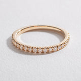 THIN PAVÉ STACKING BAND | 14K GOLD & DIAMOND