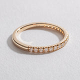 THIN PAVÉ STACKING BAND | 14K GOLD & DIAMOND