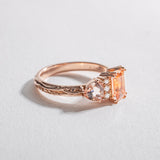 BONADONNA ENGAGEMENT RING | 14K GOLD | MORGANITE & WHITE DIAMOND