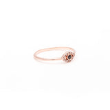 DIAMOND EVIL EYE RING | ROSE GOLD - AngelaMonacojewelry