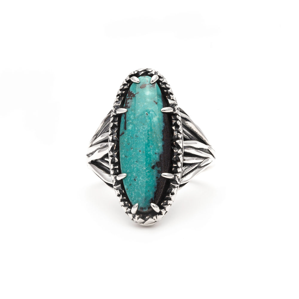 ROOTS TO SEED RING | SILVER & TURQUOISE - AngelaMonacojewelry
