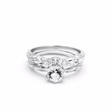 FACETED SOLITAIRE UNION (No. 01) WHITE GOLD