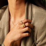 angela monaco jewelry philadelphia jeweler east west statement ring yellow gold vermeil citrine