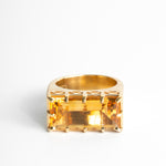 angela monaco jewelry philadelphia jeweler east west statement ring yellow gold vermeil citrine