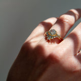 angela monaco jewelry philadelphia jeweler crown contour band 14K yellow gold salt and pepper diamonds