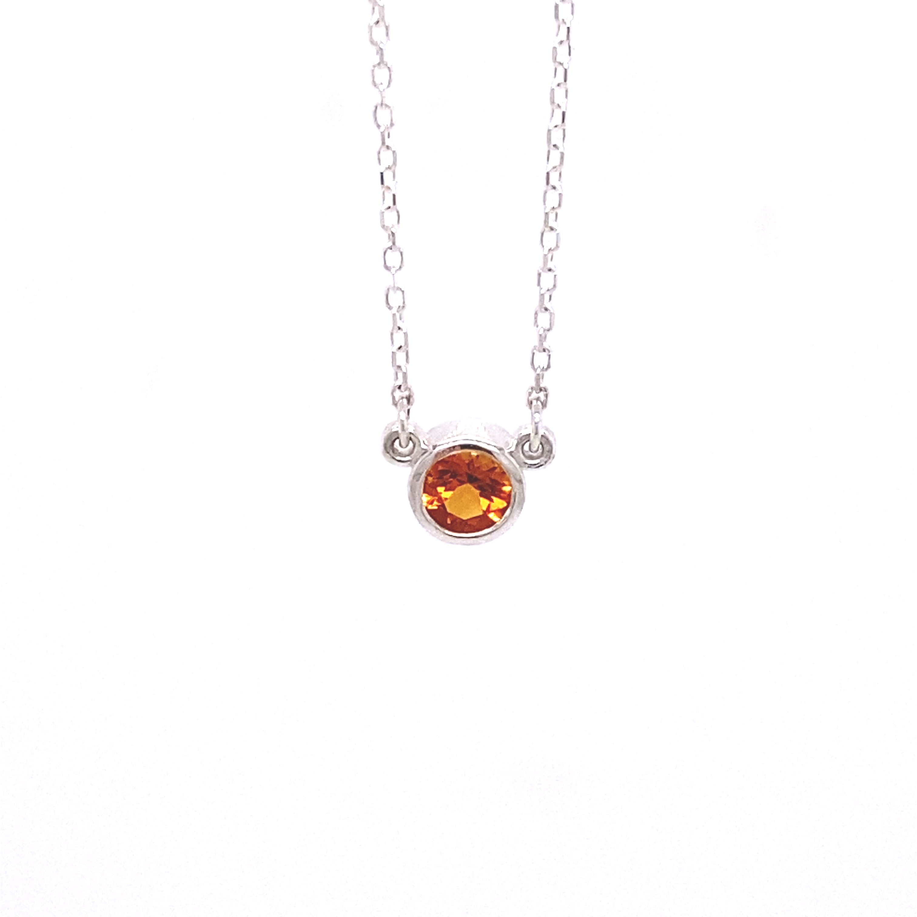 angela monaco jewelry philadelphia jeweler bezel necklace sterling silver citrine