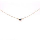 SAPPHIRE BEZEL NECKLACE | 14K GOLD | 3MM SAPPHIRE