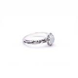 MATRIX HALO BEZEL RING | SILVER & MOONSTONE - AngelaMonacojewelry
