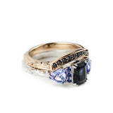 BONADONNA TEXTURED WEDDING BAND |  BLACK DIAMONDS
