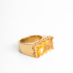 angela monaco jewelry philadelphia jeweler east west statement ring yellow gold vermeil citrine