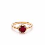 MATRIX HALO RING | GOLD VERMEIL & GARNET - AngelaMonacojewelry