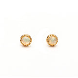 MATRIX HALO STUDS | GOLD VERMEIL & OPAL - AngelaMonacojewelry