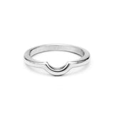 SIMPLE ARC CONTOUR BAND | SILVER - AngelaMonacojewelry